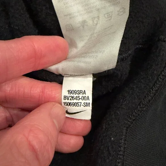 Nike Women’s Full Zip Hoodie Black Gold Embroidered Swoosh Size S - Picture 5 of 9